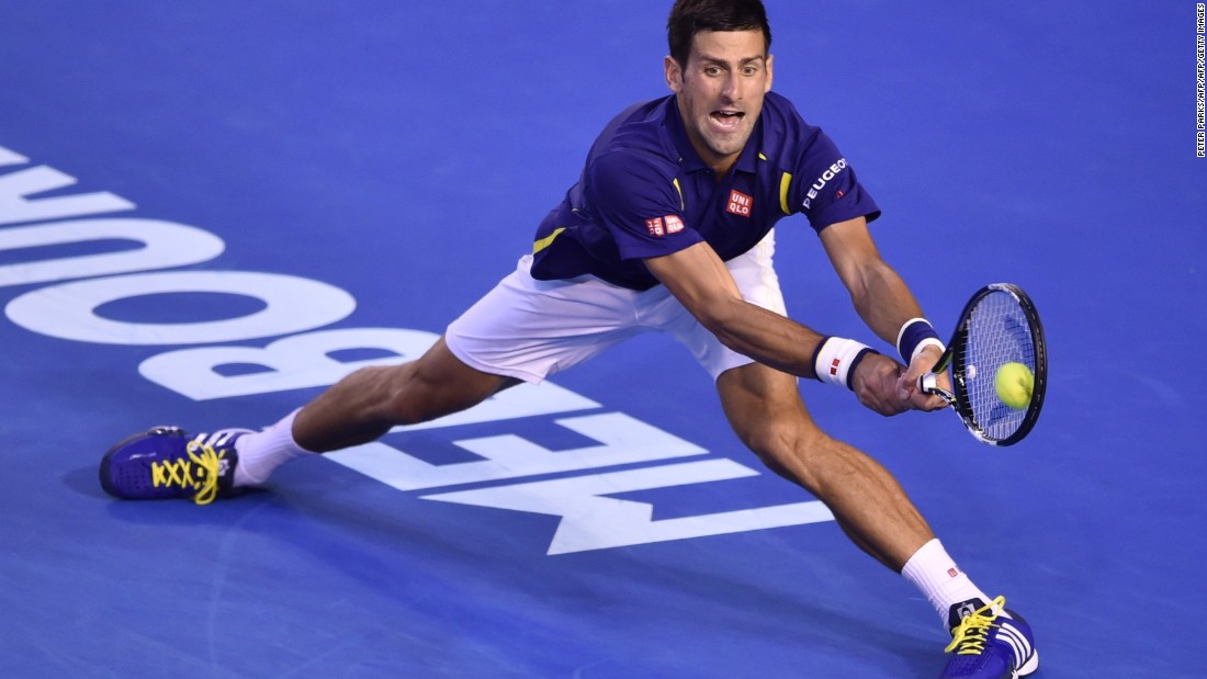 Djokovic made a lightning start to the match and triumphed 6-1 6-2 3-6 6-3 to become the first man in the Open Era to reach six Australian Open finals -- the Serb has won his previous five.