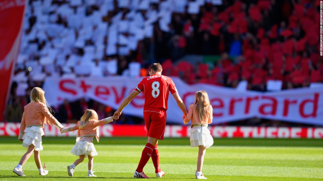 Gerrard was given an emotional send off-when he departed Liverpool in 2015, joining Major League Soccer team LA Galaxy.