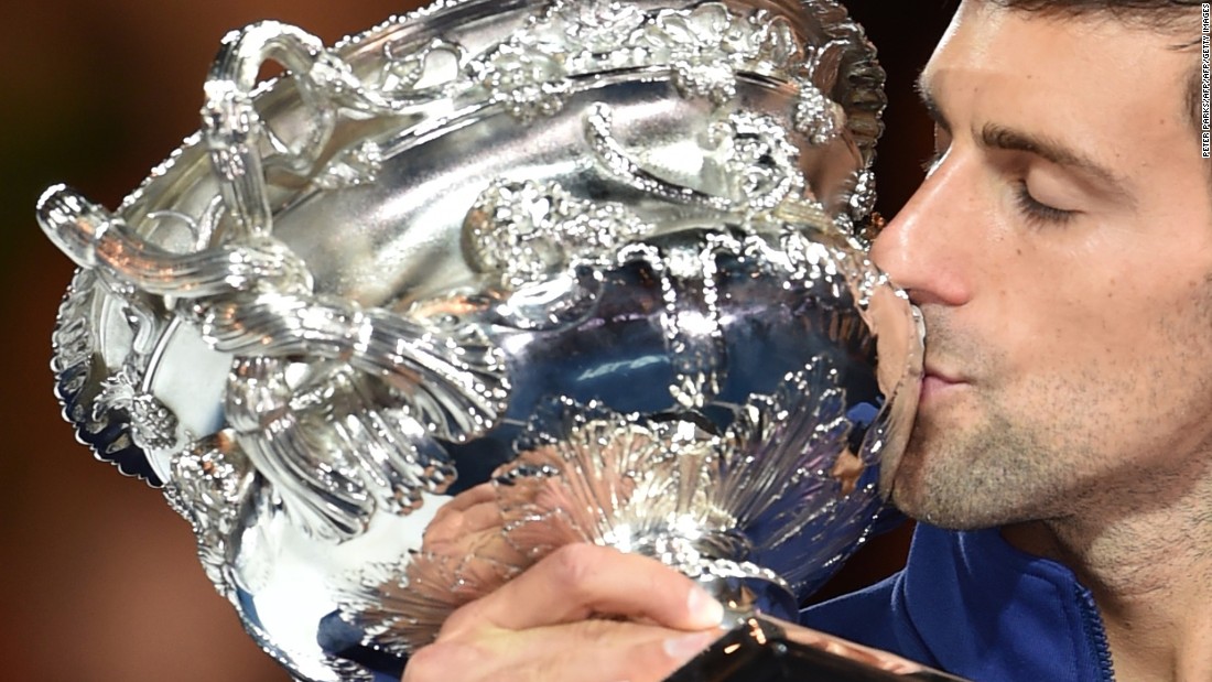 Novak Djokovic&#39;s love affair with the Australian Open continued on Sunday. 
