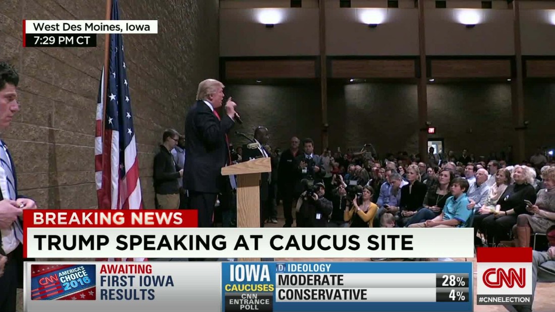 Donald Trump Speaks Out At Iowa Caucus Site - CNN Video