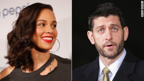 Can Alicia Keys win Paul Ryan&#39;s heart?