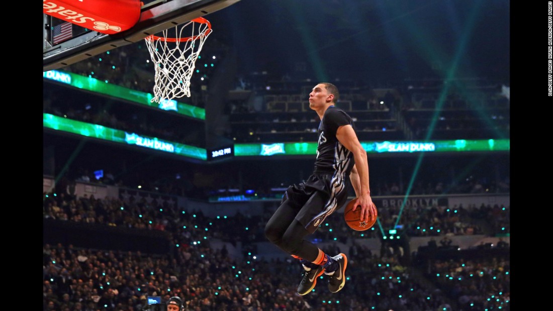&lt;strong&gt;Zach LaVine (2015):&lt;/strong&gt; The Timberwolves rookie blew away the field, grabbing the crowd from the start with two perfect 50s. The second of those was this behind-the-back dunk. &quot;He was born for this contest,&quot; Kenny Smith said during the broadcast.