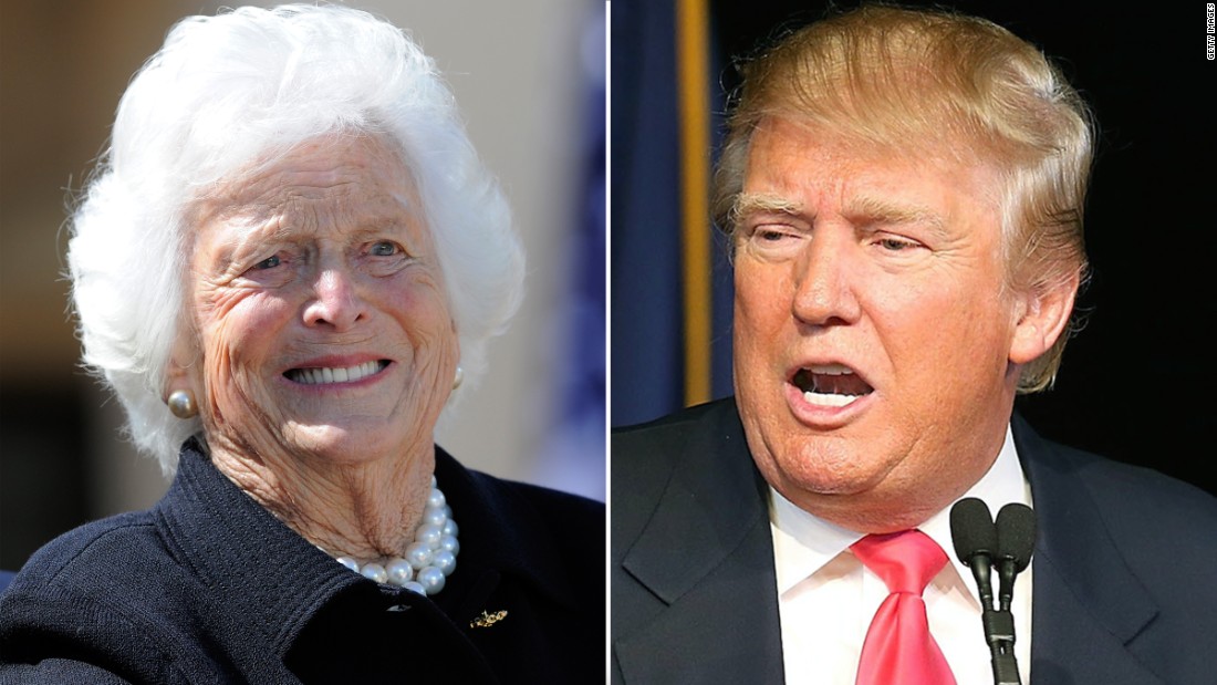 Barbara Bush Isnt Getting In A Spitting Match With Trump Cnnpolitics