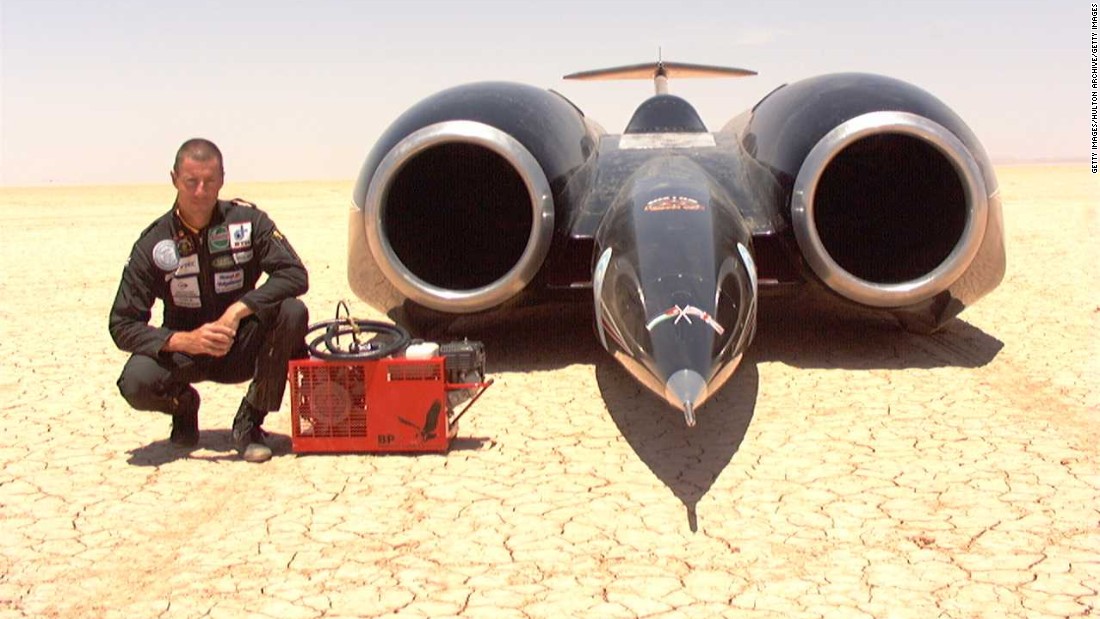 As Venturi seeks to break the electric land speed record, the VBB-3 is nowhere near the overall record, set by the rocket-powered Thrust SSC -- driven by Andy Green in 1997 -- which reached a speed of 763.035 mph (1,227.985 kph). 
