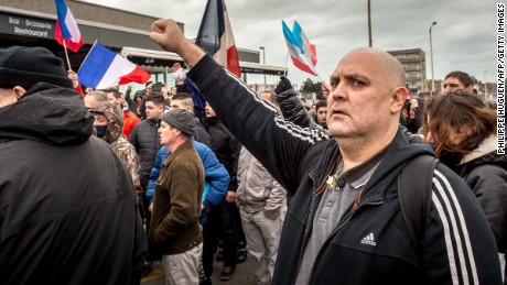 Protests in France target migrants