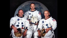 The Apollo 11 crew, left to right, included Neil Armstrong, Michael Collins and Edwin &quot;Buzz&quot; Aldrin.