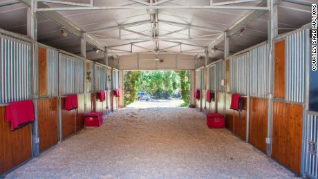 Seamair Farm features covered stalls -- but does not come with horses. 
