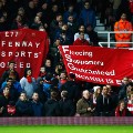 Liverpool football protest
