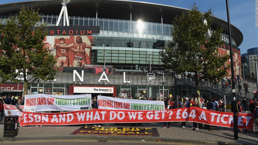 Ticket prices have been a hot topic since it was announced the 20 Premier League clubs will share an estimated £8 billion ( $11.5 bn) in revenue from next year thanks to bumper domestic and overseas television deals. Still ticket prices remain expensive compared to other European leagues. Arsenal&#39;s most expensive match ticket is £97 ($140). Its fans protested against this recently.