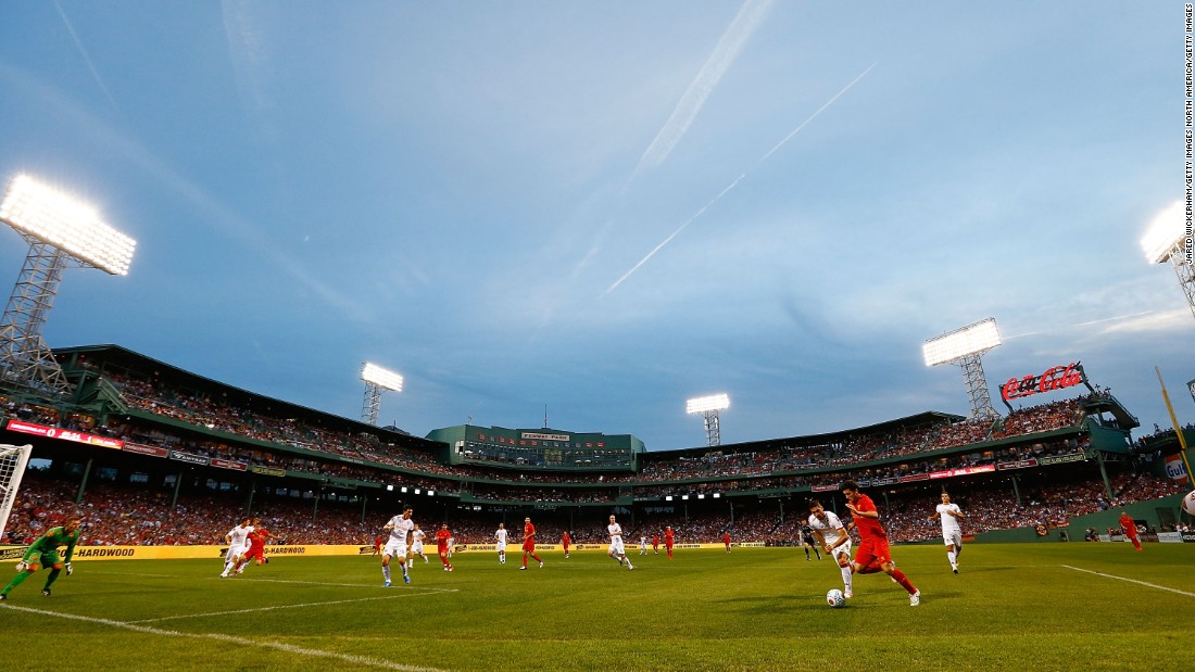Another type of football. Liverpool faced off against Roma at Fenway Park in 2012 and 2014. Fenway Sports Group owns both Liverpool and the Boston Red Sox.