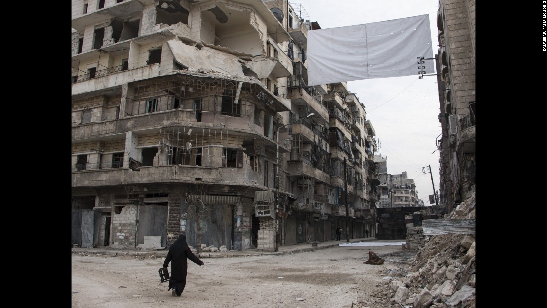 A street that is monitored by regime snipers. 