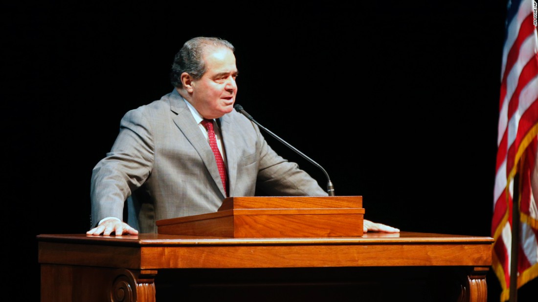 Scalia speaks at the University of Minnesota as part of the law school&#39;s Stein Lecture series on October 20, 2015, in Minneapolis.