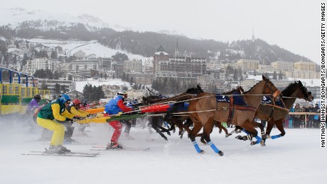 Drivers wear protective suits to protect themselves from the flying ice. 