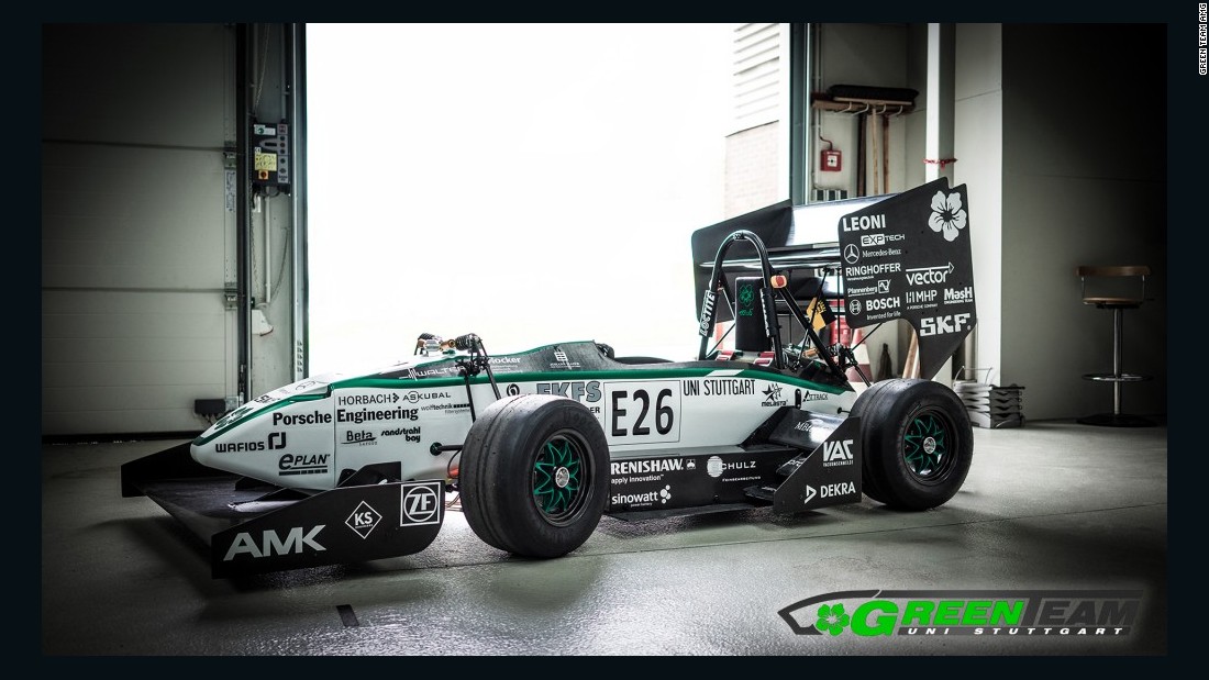 The Green Team E0711-5 electric car was made by students at the University of Stuttgart. It weighs just 165kg, meaning its power to weight ratio (kw/kg) rivals the vehicles used in Formula One. 