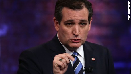 Ted Cruz participates in a CNN South Carolina Republican Presidential Town Hall on February 17, 2016, in Greenville, South Carolina.