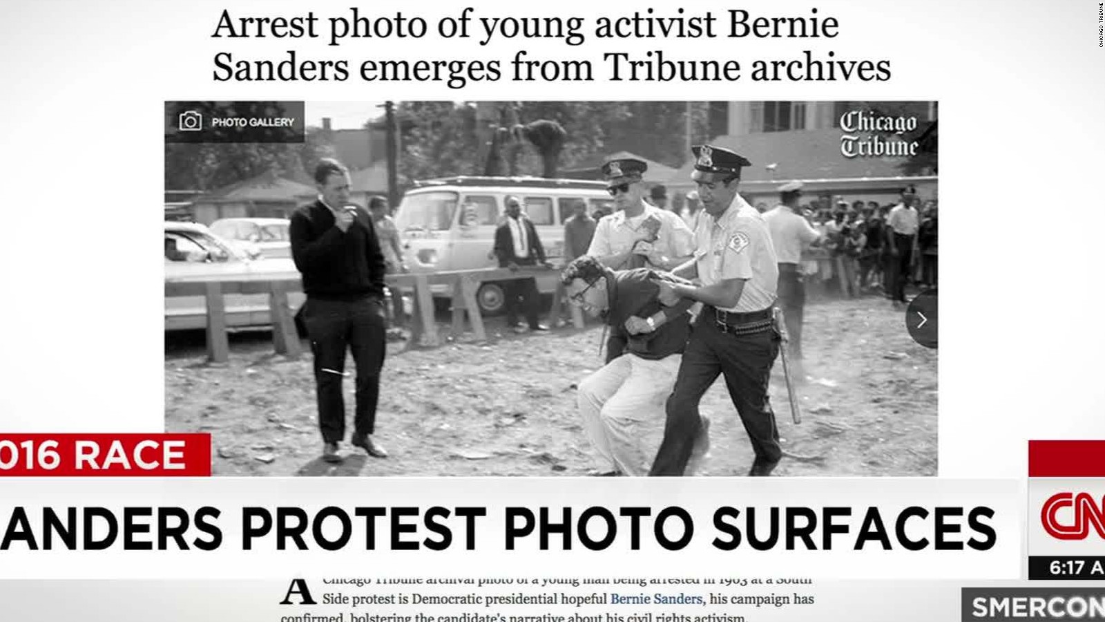 Photo Of Bernie Sanders 1963 Arrest Surfaces Cnn Video 