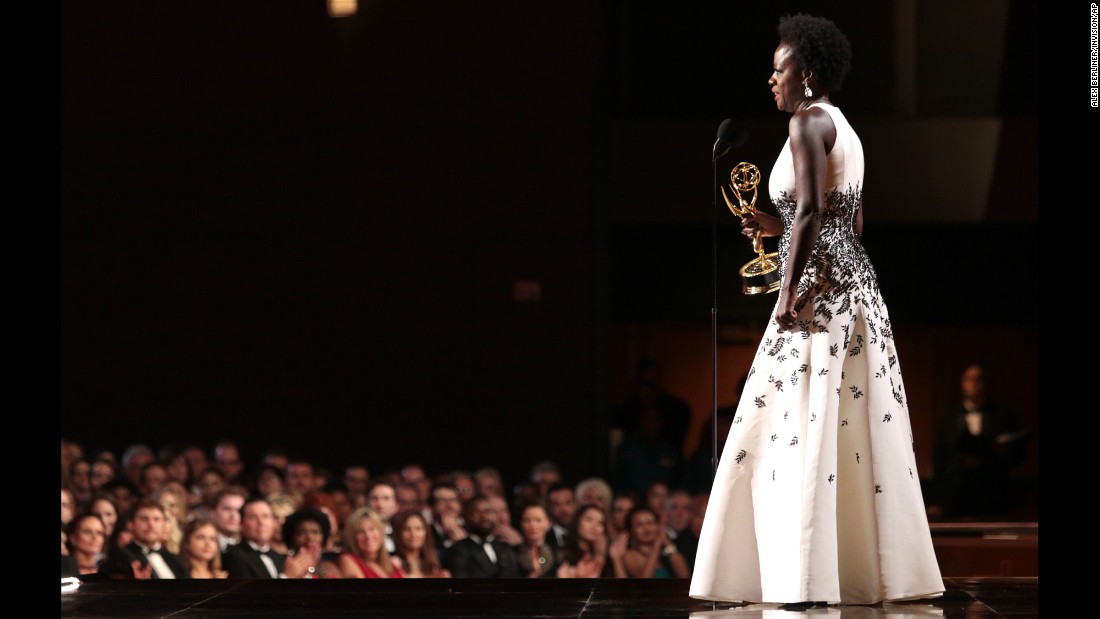 Viola Davis made history for being the first black woman to win an Emmy for a leading role in a dramatic series, &quot;How to Get Away With Murder.&quot; Davis gave a stirring speech about diversity and access, making sure to acknowledge other black actresses like Gabrielle Union, Kerry Washington and Taraji P. Henson.  