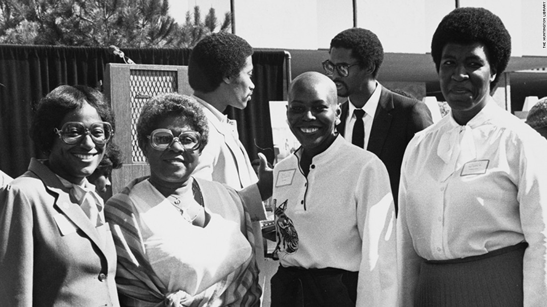 Butler, right, with Betty Myles, left, Artie Bates and Lady Tyger Trimiar at A Salute to Black Role Models of the Greater Los Angeles Community at West Los Angeles Community College in 1981. The city inspired the sprawling urban settings of Butler&#39;s novels.