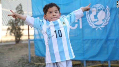 Signed Lionel Messi shirt makes Afghan child&#39;s dreams come true