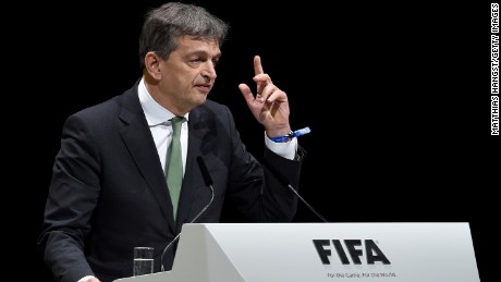 Jerome Champagne addresses FIFA&#39;s Congress at Hallenstadion in Zurich
