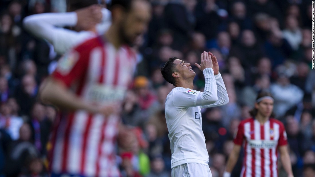 It was a frustrating day for Real Madrid striker Cristiano Ronaldo who was kept at bay by a stern Atletico defense.