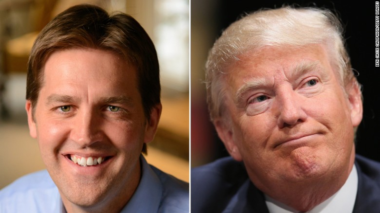 Republican Sen. Ben Sasse of Nebraska, at left, criticized comments made President Donald Trump, at right.