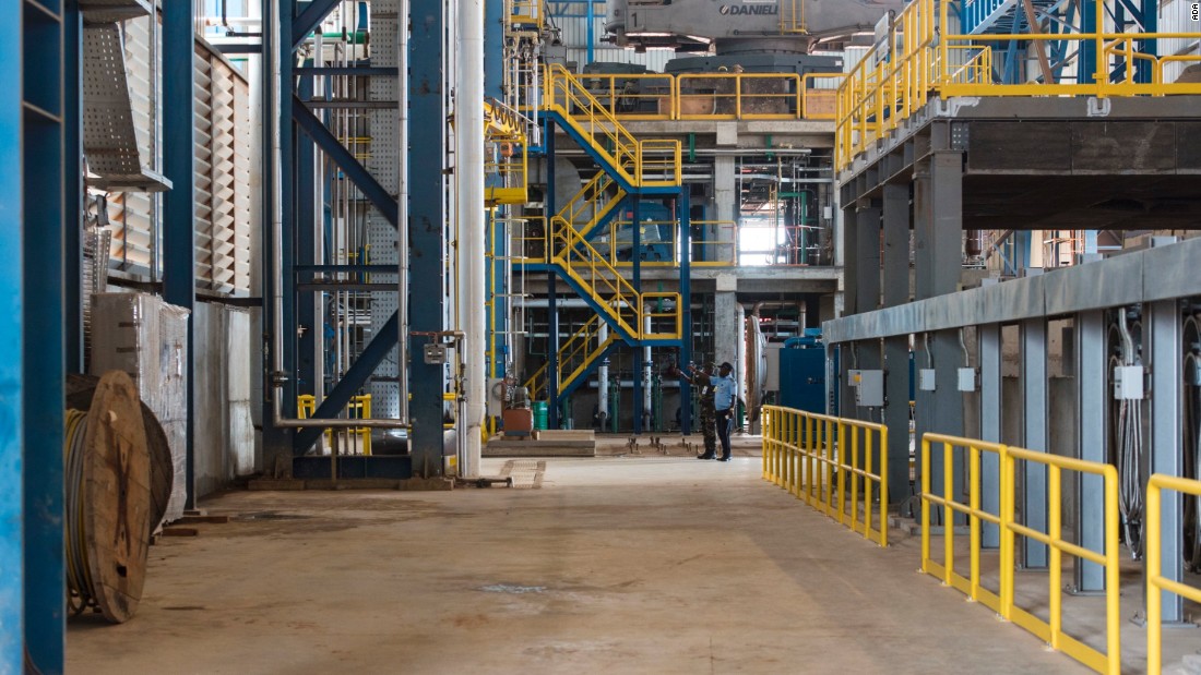 Inside the $300 million Aceria de Angola steel mill, north of the capital city Luanda. Angola&#39;s first steel mill will draw heavily on recycled war scrap. 