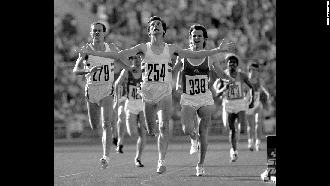 &lt;strong&gt;Olympic upset in Moscow:&lt;/strong&gt; British runner Sebastian Coe crosses the finish line to win the 1,500-meter final at the 1980 Summer Olympics in Moscow. This was considered a huge upset and one of the most memorable moments of that year&#39;s Games. Coe later entered politics and led London&#39;s winning bid for the 2012 Olympic Games.