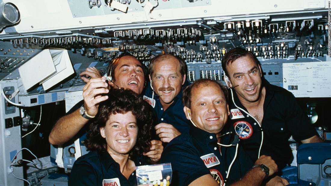 &lt;strong&gt;Space firsts:&lt;/strong&gt; NASA&#39;s STS-7 crew poses in space during a June 1983 mission to deploy communications satellites into orbit. The weeklong mission was notable for a couple of &lt;a href=&quot;https://www.nasa.gov/topics/people/galleries/ride2.html&quot; target=&quot;_blank&quot;&gt;reasons:&lt;/a&gt; It was the first to employ a five-member team of astronauts.