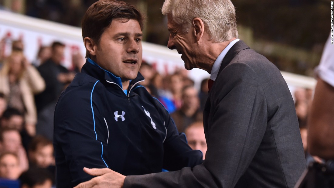 Tottenham manager Mauricio Pochettino, left, and Arsenal boss Arsene Wenger go head-to-head in the 183th north London derby on Saturday. 