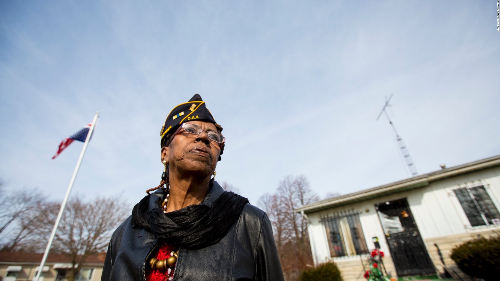 Veteran Flies Flag Upside Down In Flint