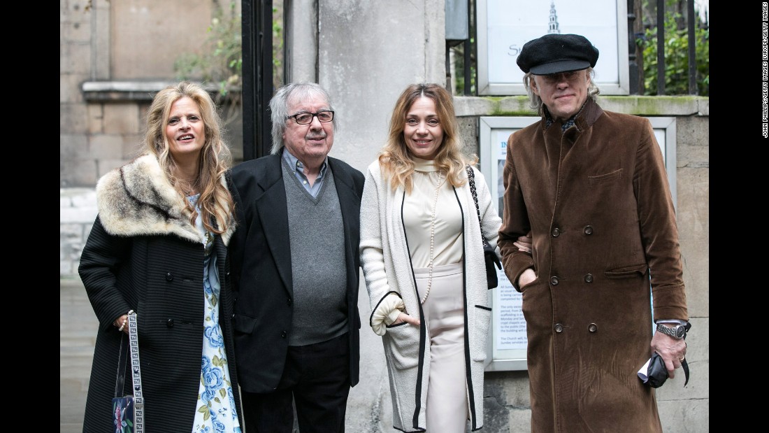 Sir Bob Geldof with Jeanne Marine and Suzanne and Bill Wyman.