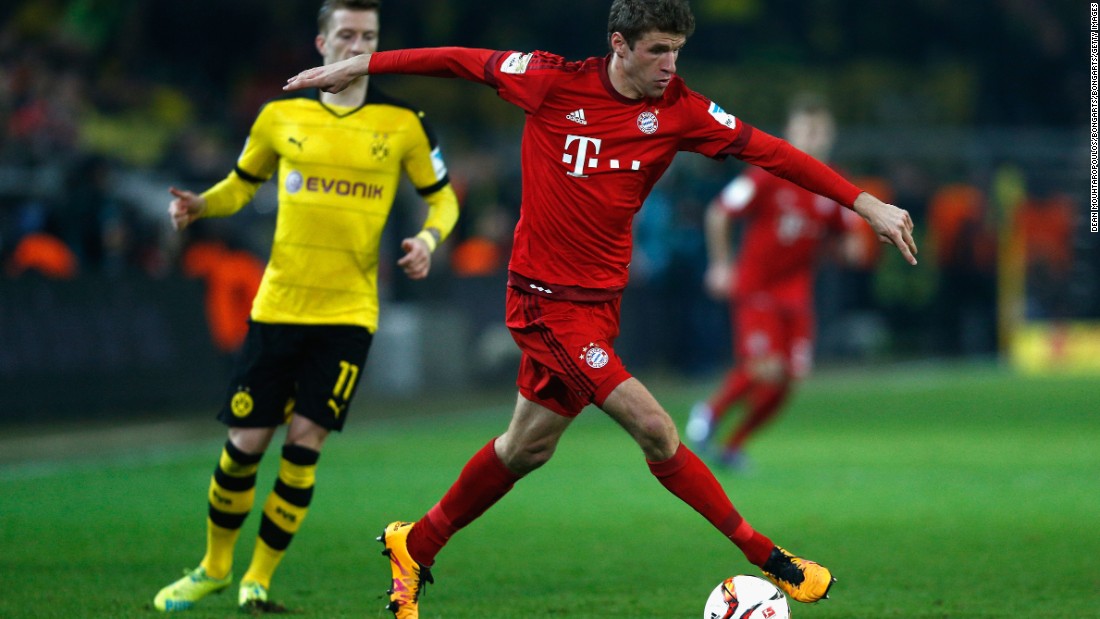 Thomas Mueller was quiet for Bayern all evening.
