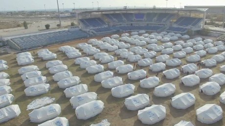 Thousands of refugees call abandoned Olympic Park home