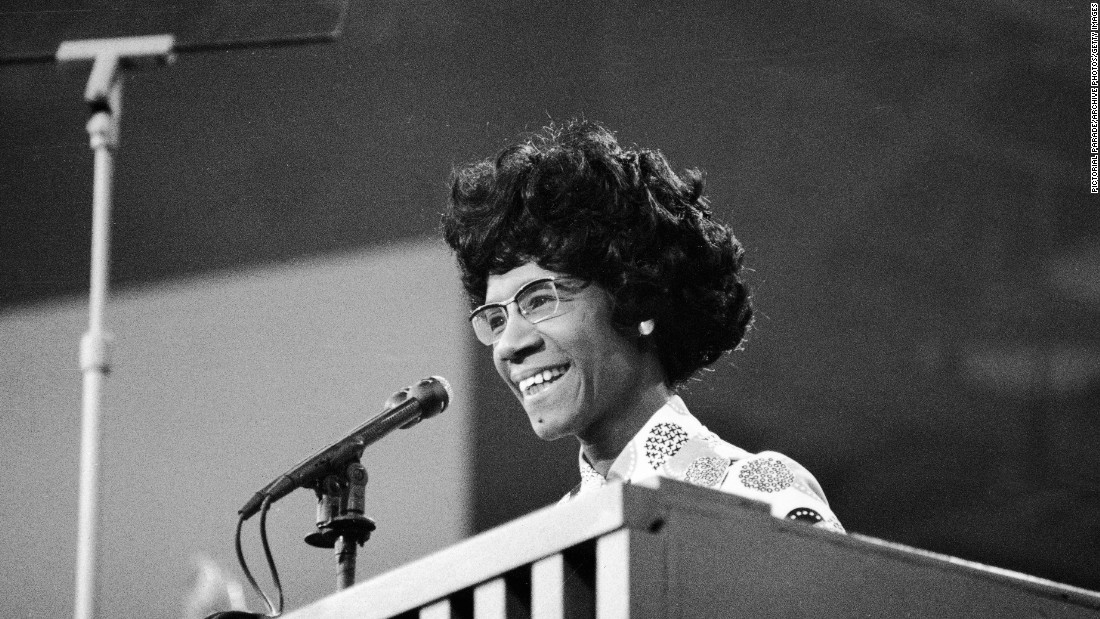Shirley Chisholm, a Democrat from New York, was the first African-American woman to be elected to the U.S. House of Representatives. She was elected in 1968.