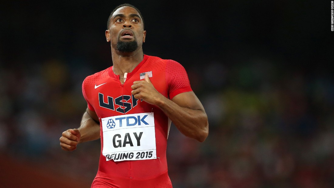 Olympic sprinter Tyson Gay was banned for one year after he tested positive for a prohibited anabolic steroid in 2013. The four-time U.S. champion in the 100 meters received a reduced punishment from the two-year suspension standard for cooperating with authorities. The 4x100 relay team he was on was &lt;a href=&quot;http://bleacherreport.com/articles/2463618-us-mens-relay-team-reportedly-stripped-of-2012-medal-for-tyson-gay-doping-case&quot; target=&quot;_blank&quot;&gt;stripped of the silver medal&lt;/a&gt; it won in the 2012 Olympics. Gay returned to racing in 2014.