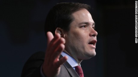 OKATIE, SC - FEBRUARY 11:  Republican presidential candidate Sen. Marco Rubio (R-FL) speaks a campaign town hall meeting at the Sun City Hilton Head&#39;s Magnolia Hall February 11, 2016 in Okatie, South Carolina. Earlier in the week Rubio placed fifth in the New Hampshire primary, behind fellow GOP candidates Jeb Bush, John Kasich, Sen. Ted Cruz (R-TX) and Donald Trump, who won with 35 percent of the vote.  (Photo by Chip Somodevilla/Getty Images)