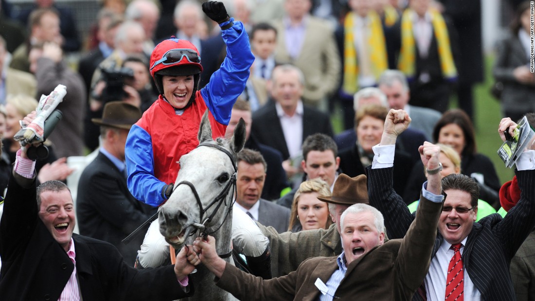 Her career wins include one on Thousand Stars on the final day of the 2010 Cheltenham Festival.