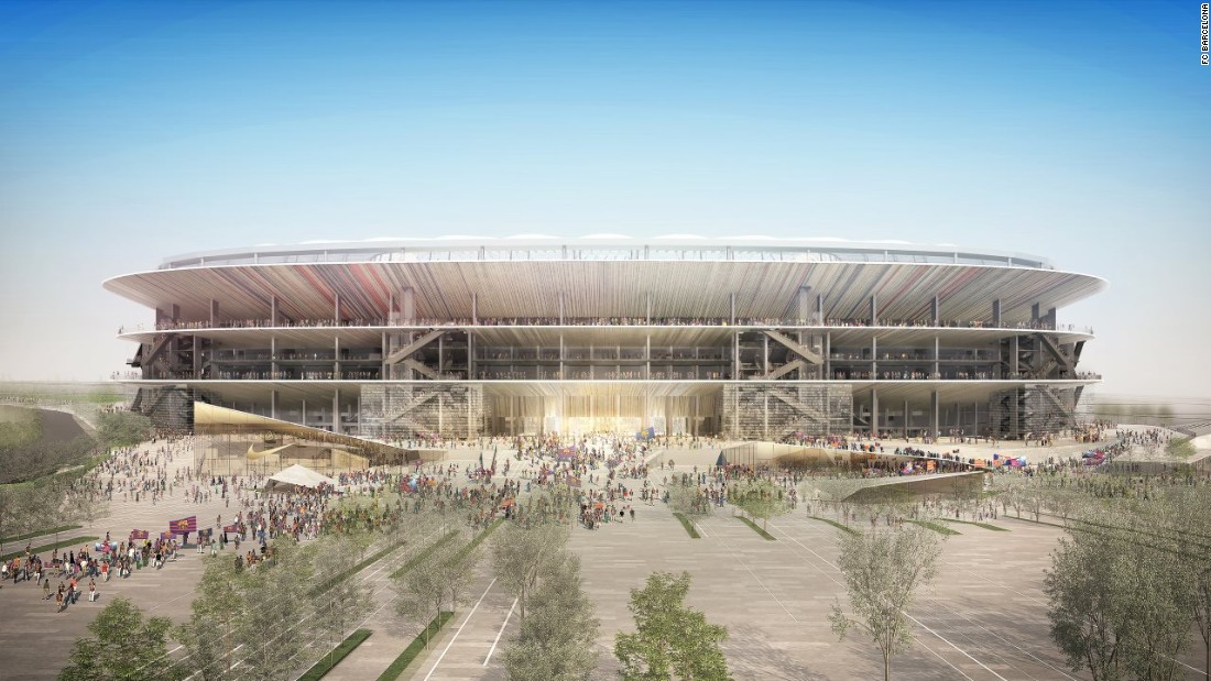 The club statement went on: &quot;In short, it is a unique solution, reproducing the characteristic vision of the grandstand and canopy, from the inside out, a silent and powerful tribute to the stadium built by Francesc Mitjans in 1957.&quot;