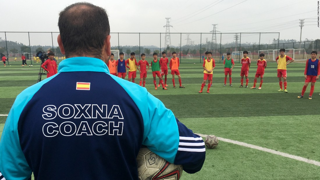 Sergio Zarco Diaz, who has been coaching in China for four years, runs his sessions at the school alongside a translator. &quot;What we notice is the children are at a high technical level, but the greatest difference is tactically,&quot; the Spaniard explains.