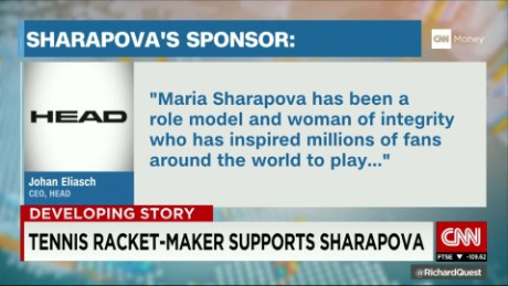 HEAD Tennis stands by Maria Sharapova amidst scandal