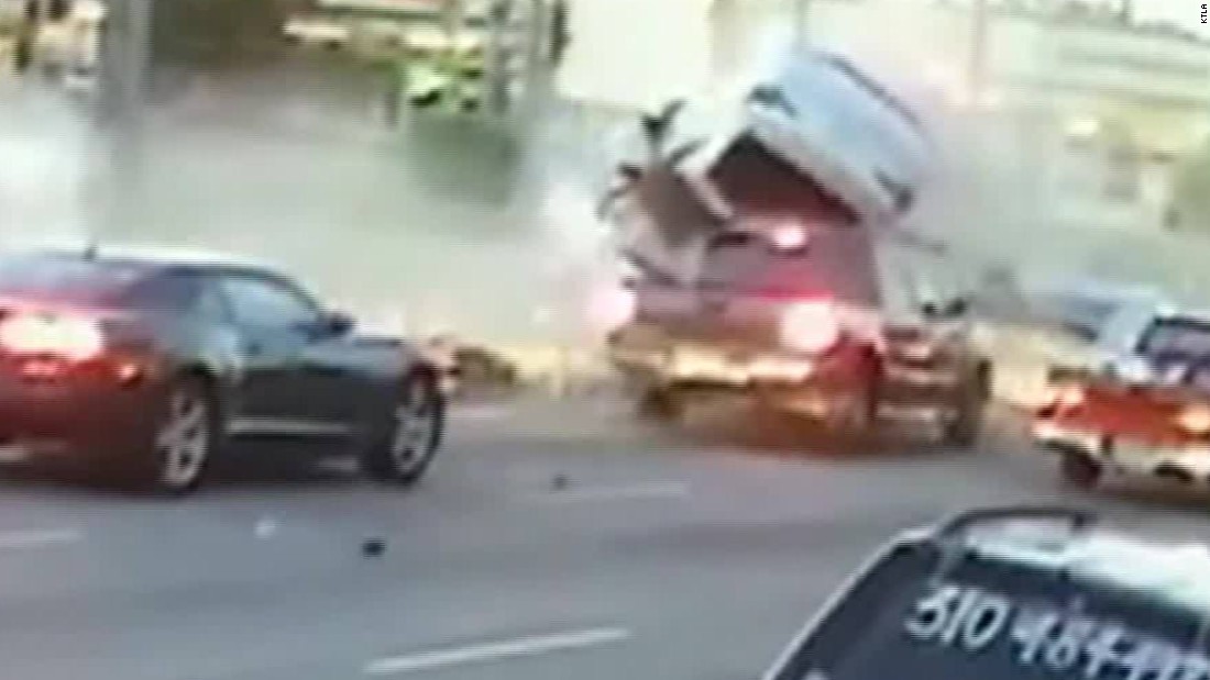 Caught on camera: Multi-vehicle pileup sends cars flying - CNN Video