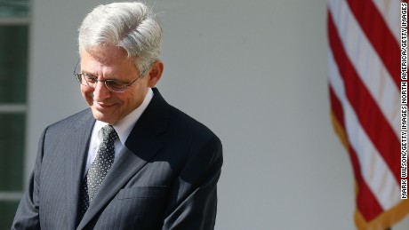 WASHINGTON, DC - MARCH 16:  Judge Merrick B. Garland listens to US President Barack Obama nominate him to the US Supreme Court, in the Rose Garden at the White House, March 16, 2016 in Washington, DC. Garland currently serves as the chief judge on the United States Court of Appeals for the District of Columbia Circuit, and if confirmed by the US Senate, would replace Antonin Scalia who died suddenly last month.  (Photo by Mark Wilson/Getty Images)