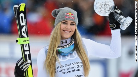 Lindsey Vonn clinched the World Cup downhill title before injury ended her season. 