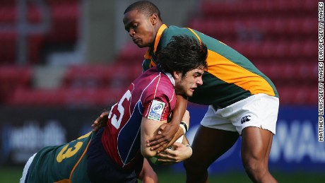 Ebner in action against South Africa at the 2008 Junior World Cup.  