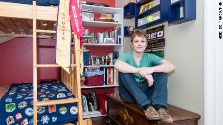 Amanda Lipp in her childhood room in Fair Oaks, California, in December 2015.