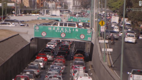 The streets of Mexico City are some of the most heavily congested in the world. 