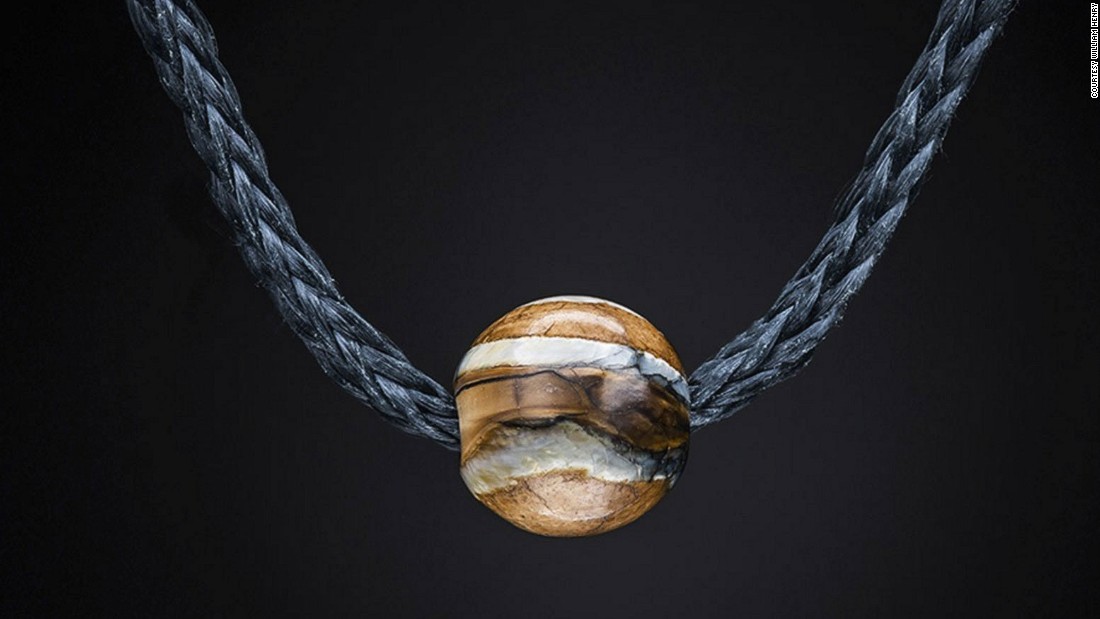 The bead on this bracelet, from Portland-based design company William Henry, is actually &lt;a href=&quot;http://edition.cnn.com/2016/03/29/luxury/dinosaur-bone-accessories/&quot;&gt;made&lt;/a&gt; using fossilized mammoth tooth and dinosaur bones. 