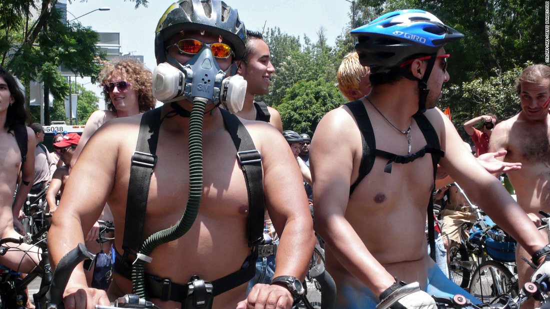 Campaigns for safety and cleaner streets are often convened -- like this naked ride in June 2009.