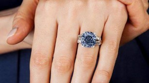 rare blue diamond ring